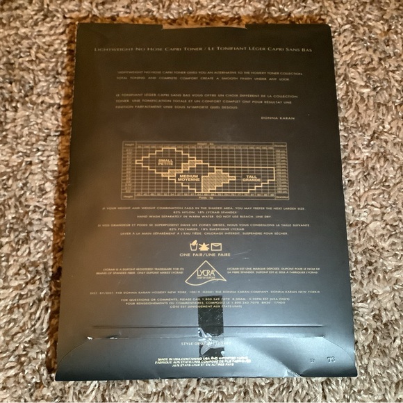 Donna Karan lightweight no hose capri toner, color dark nude, size: M - Picture 6 of 9